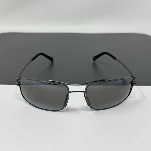 MAUI JIM MJ-312-02 FLEXON SLEEK GUNMETAL SUNGLASSES FRAME Lenses With Scratches